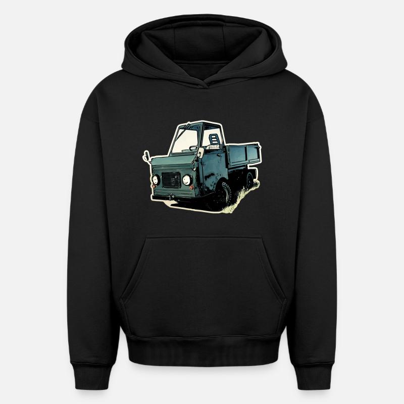 MultiCar M22 DDR - Sweat à capuche unisexe oversize épais SPREAD - noir