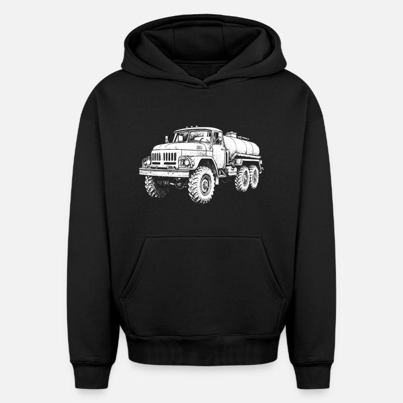 Colosse rétro robuste - Sweat à capuche unisexe oversize épais SPREAD - noir