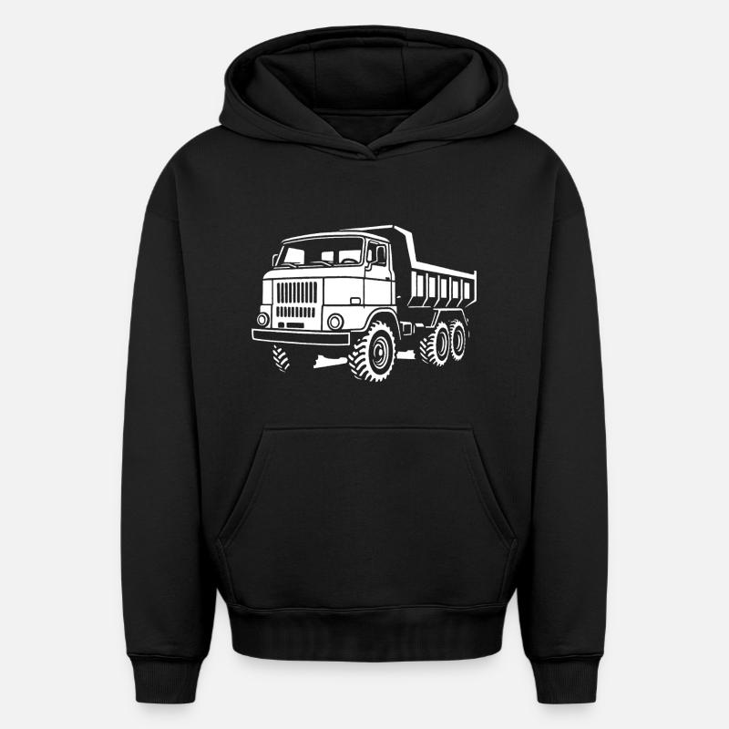Acier robuste - Sweat à capuche unisexe oversize épais SPREAD - noir
