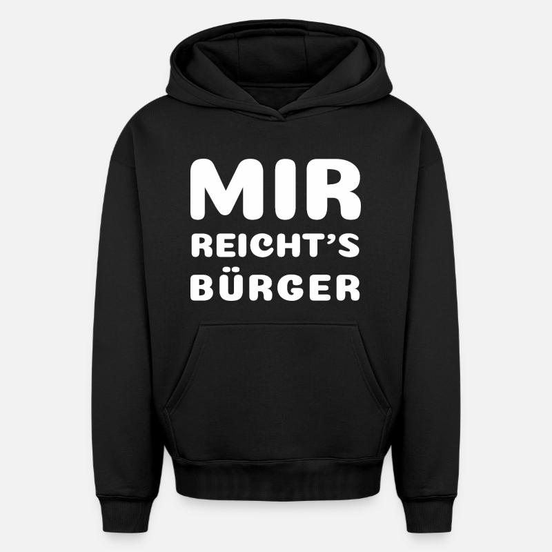 J’en ai assez, citoyens - Sweat à capuche unisexe oversize épais SPREAD - noir