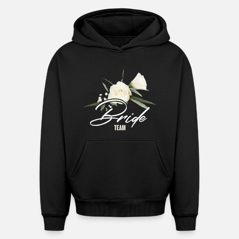 Équipe Bride - Sweat à capuche unisexe oversize épais SPREAD - noir