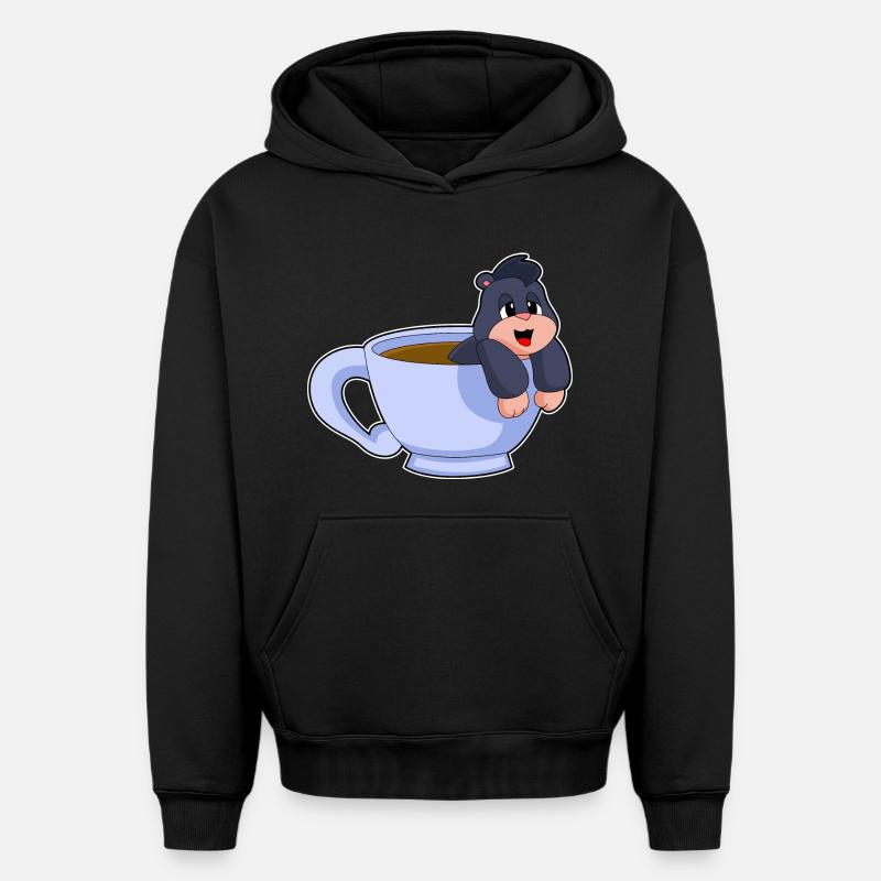 Tasse à café Mole - Sweat à capuche unisexe oversize épais SPREAD - noir