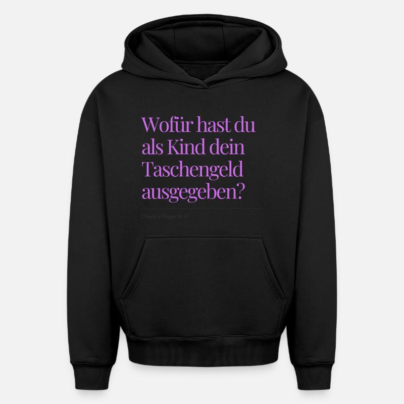 Question n° 4 sur l’enregistrement - Sweat à capuche unisexe oversize épais SPREAD - noir