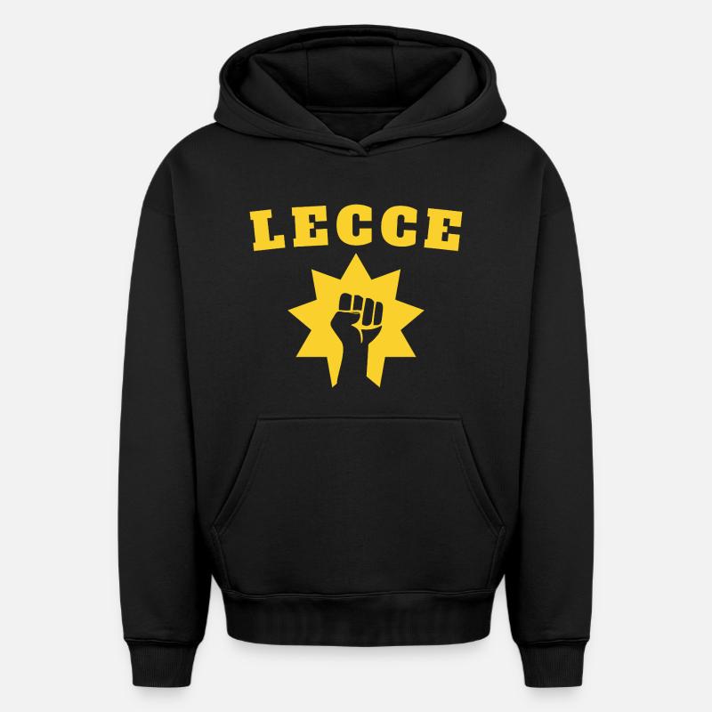 Lecce - Sweat à capuche unisexe oversize épais SPREAD - noir