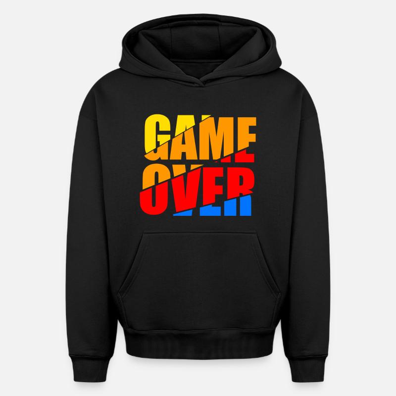 Fin du jeu - Sweat à capuche unisexe oversize épais SPREAD - noir