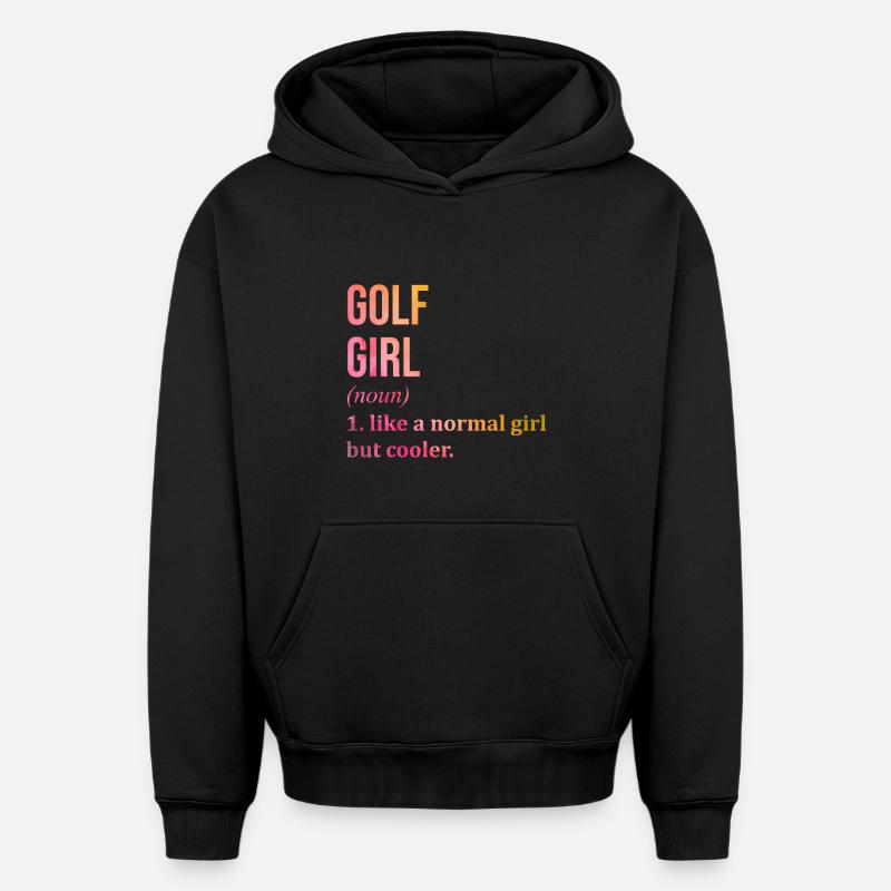 Golf - Sweat à capuche unisexe oversize épais SPREAD - noir