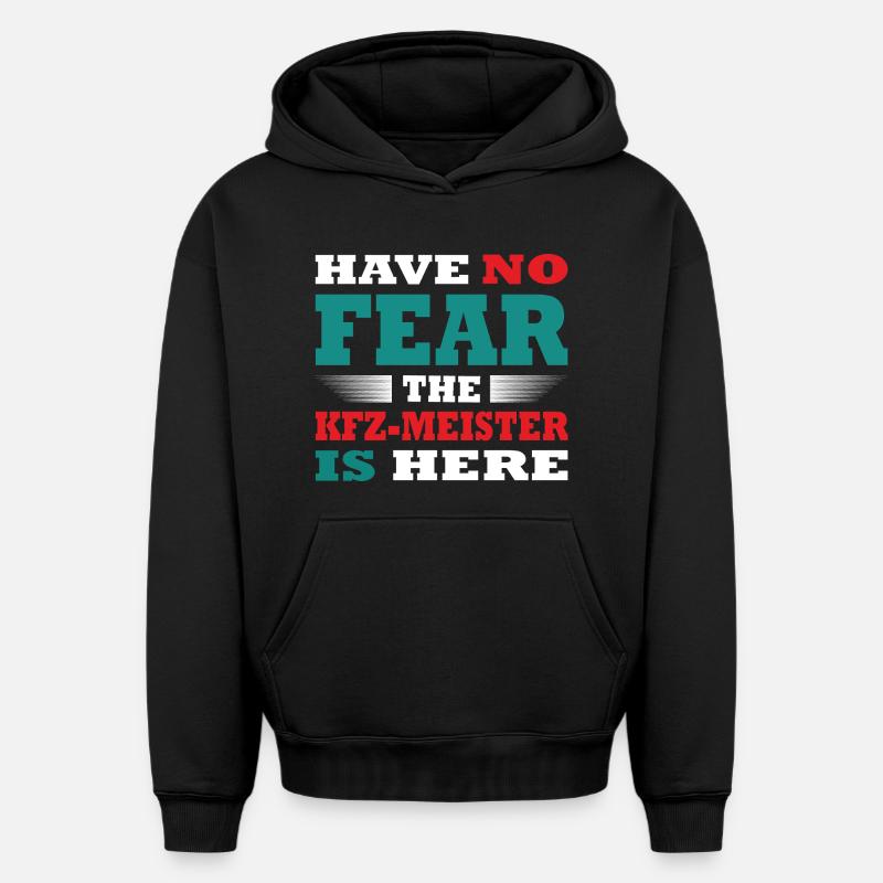 N’ayez crainte, KFZ-Meister est là Tenue - Sweat à capuche unisexe oversize épais SPREAD - noir