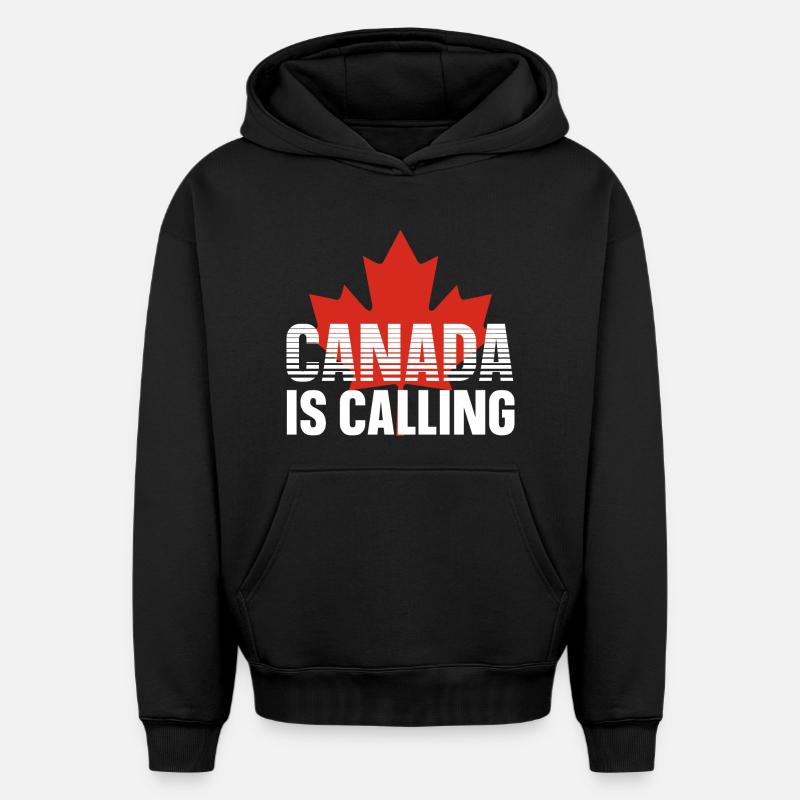 Canada - Sweat à capuche unisexe oversize épais SPREAD - noir