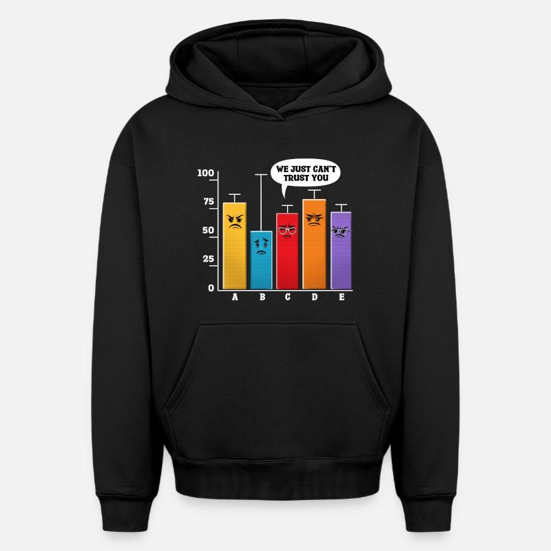 Data Science-Analyse - Oversized Heavyweight Unisex Hoodie - Schwarz