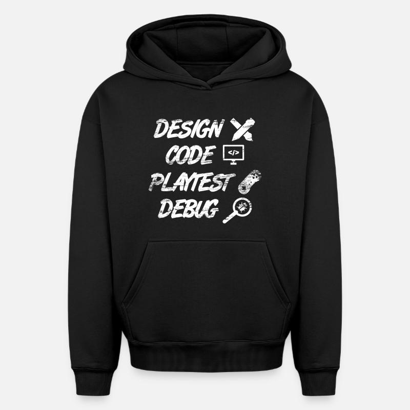 Spieleprogrammierung - Oversized Heavyweight Unisex Hoodie - Schwarz
