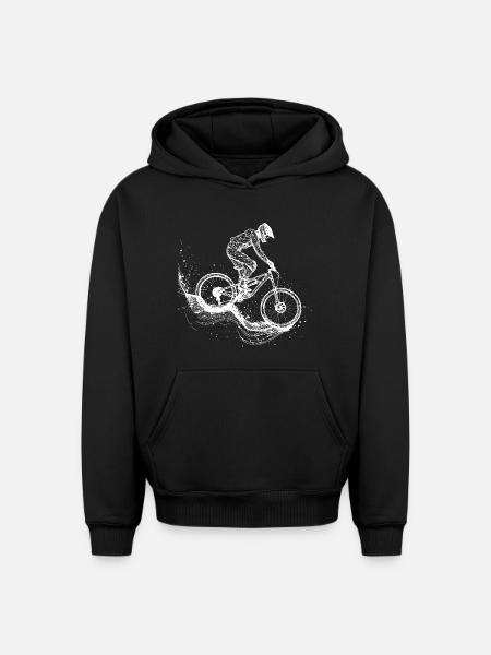 Dessin VTT - Sweat à capuche unisexe oversize épais SPREAD - noir
