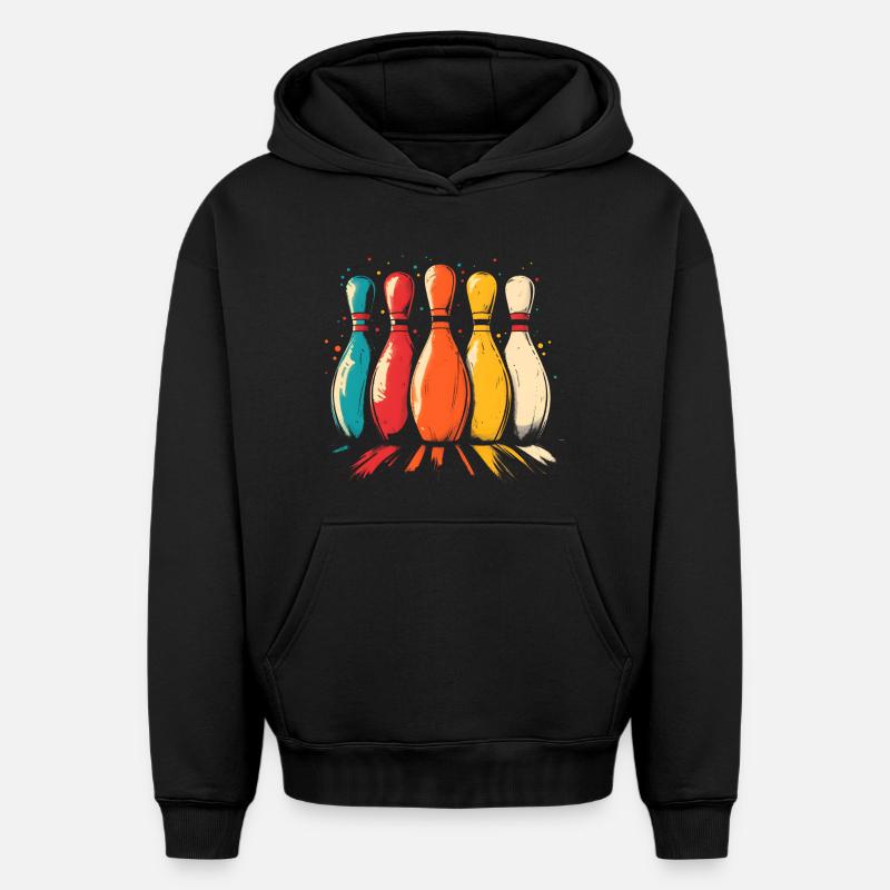Skittles - Sweat à capuche unisexe oversize épais SPREAD - noir