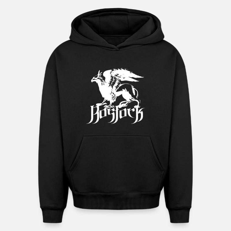 Rostock Greif - Sweat à capuche unisexe oversize épais SPREAD - noir