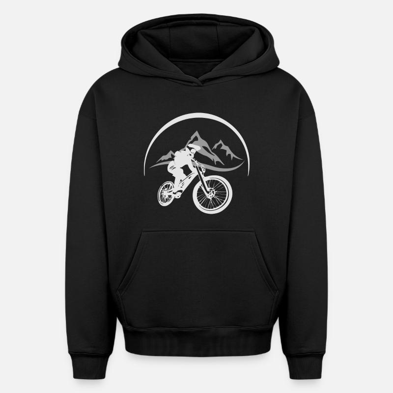 Vététiste - Sweat à capuche unisexe oversize épais SPREAD - noir