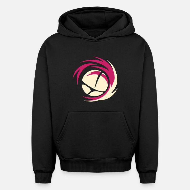 Volley-ball - Sweat à capuche unisexe oversize épais SPREAD - noir