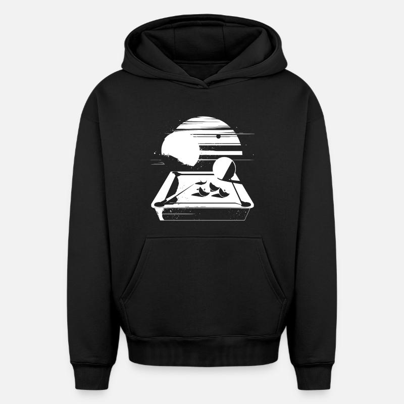 Graphismes de billard - Sweat à capuche unisexe oversize épais SPREAD - noir