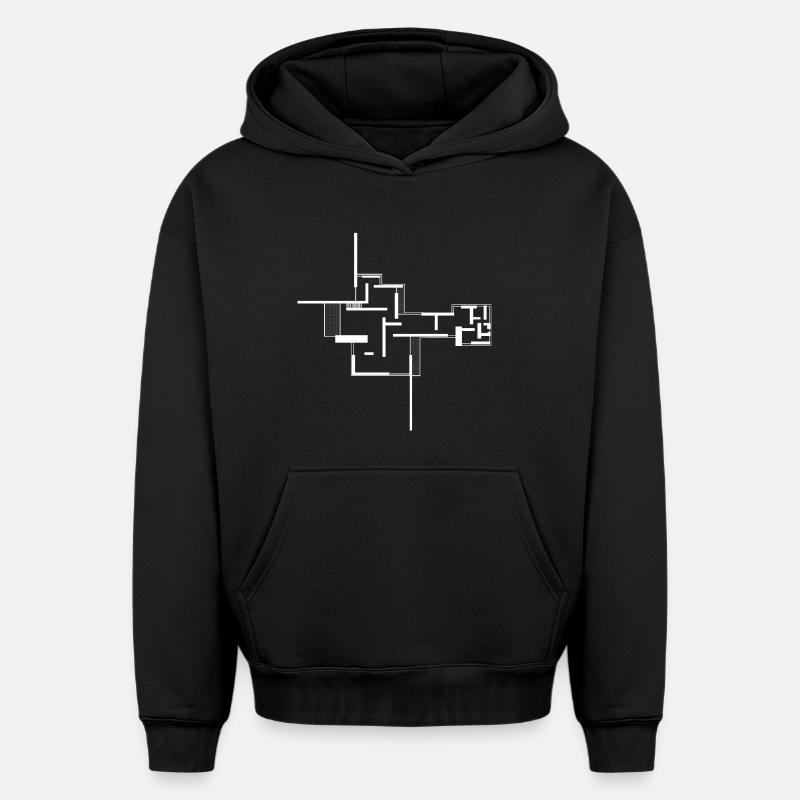 Architecture - Oversized Heavyweight Unisex Hoodie - black