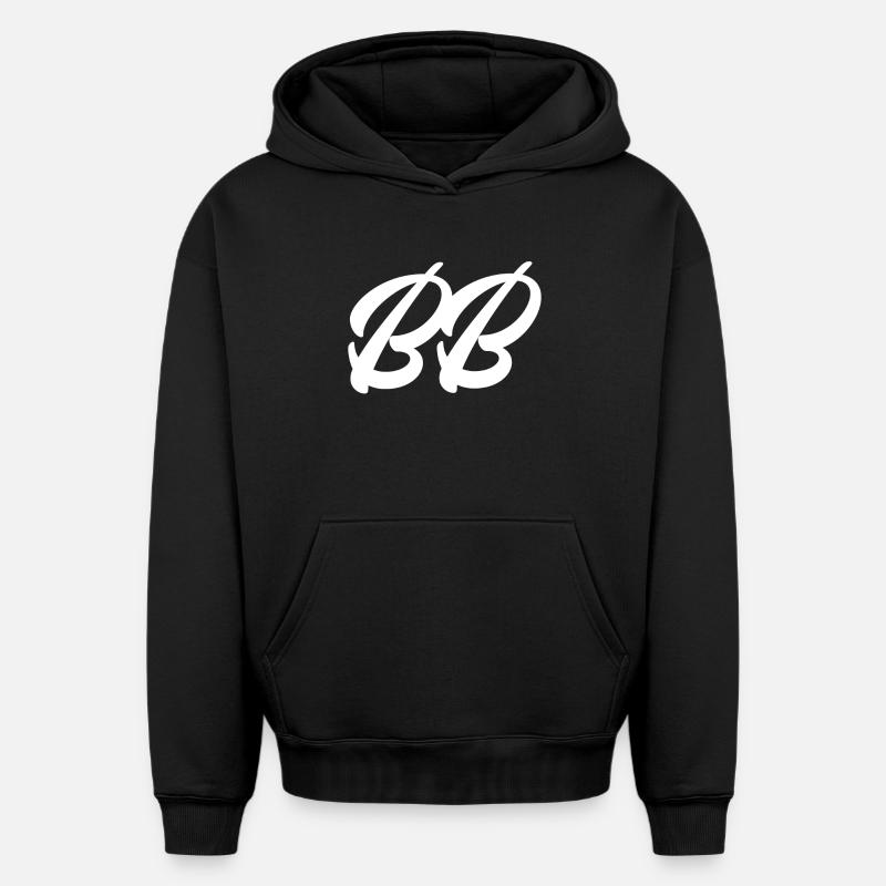 BB - Sweat à capuche unisexe oversize épais SPREAD - noir