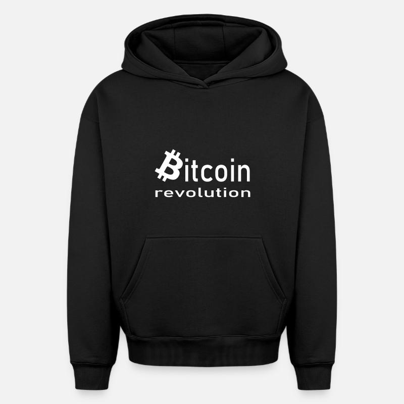 Bitcoin et Hodler - Sweat à capuche unisexe oversize épais SPREAD - noir