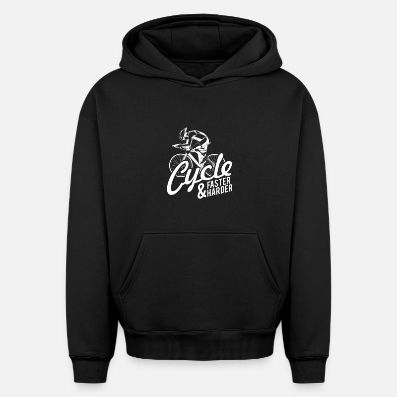 Cyclisme Cyclisme Cyclisme Cyclisme Cyclisme - Sweat à capuche unisexe oversize épais SPREAD - noir