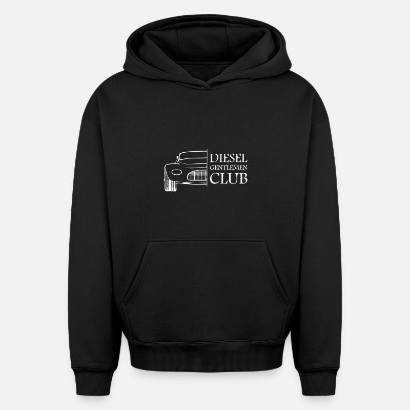 diesel - Sweat à capuche unisexe oversize épais SPREAD - noir