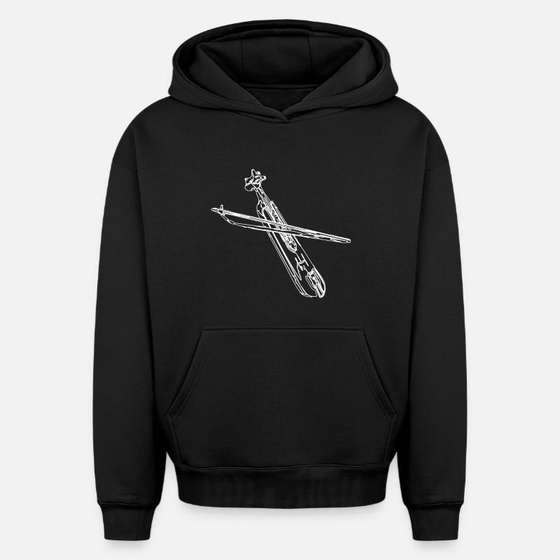 Instrument de Kemence - Sweat à capuche unisexe oversize épais SPREAD - noir