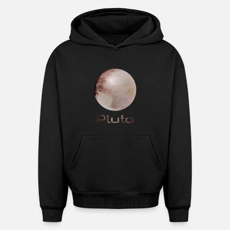 Pluto - Oversized Heavyweight Unisex Hoodie - Schwarz
