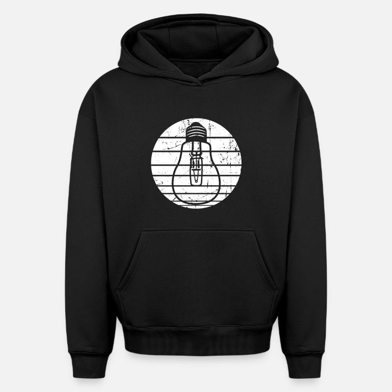 Lampe - Sweat à capuche unisexe oversize épais SPREAD - noir