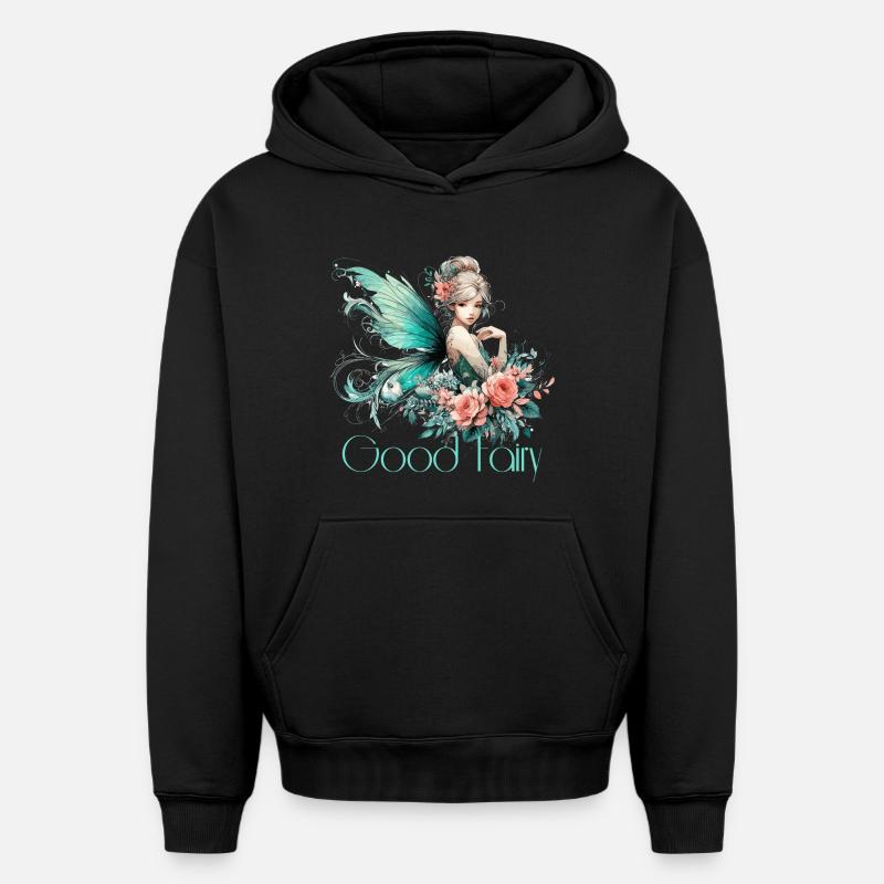 Cadeau de fée marraine - Sweat à capuche unisexe oversize épais SPREAD - noir