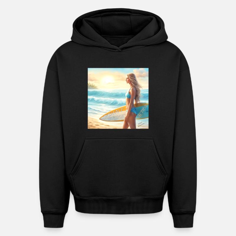 Mädchen Action Surf Point Break 2 - Oversized Heavyweight Unisex Hoodie - Schwarz