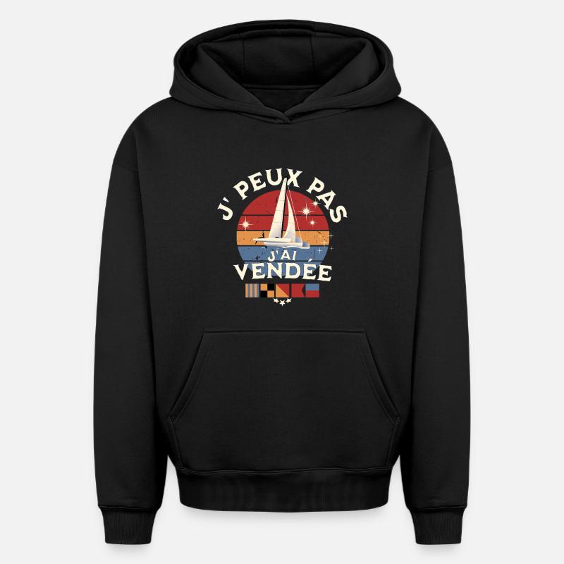 J'peux pas j'ai Vendée Glb - Sweat à capuche unisexe oversize épais SPREAD - noir