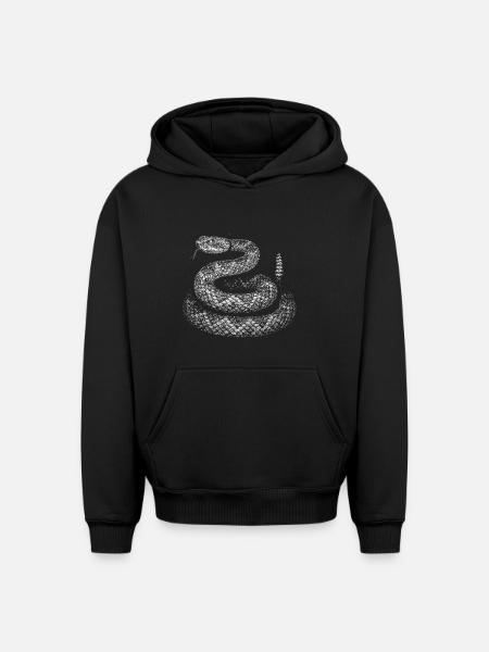 Snake - Oversized Heavyweight Unisex Hoodie - black