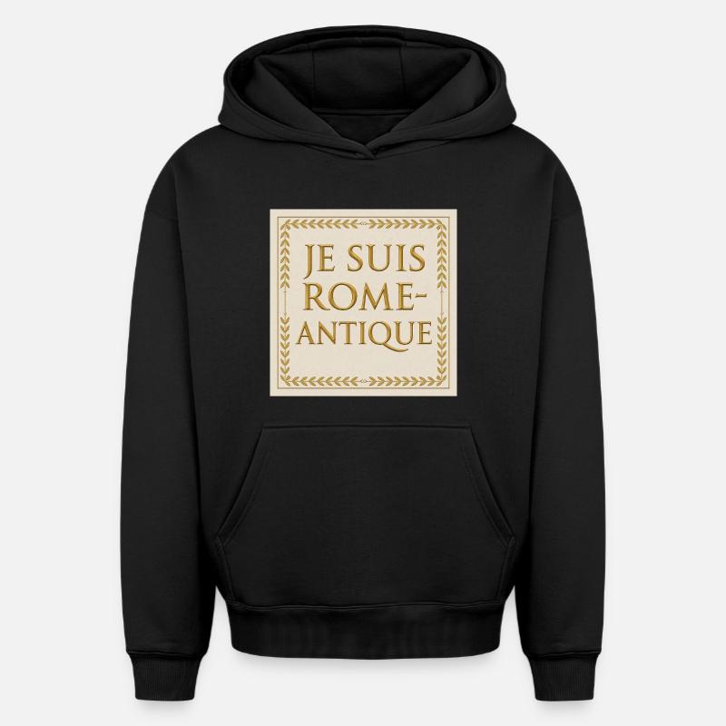 Ich bin das alte Rom - Oversized Heavyweight Unisex Hoodie - Schwarz