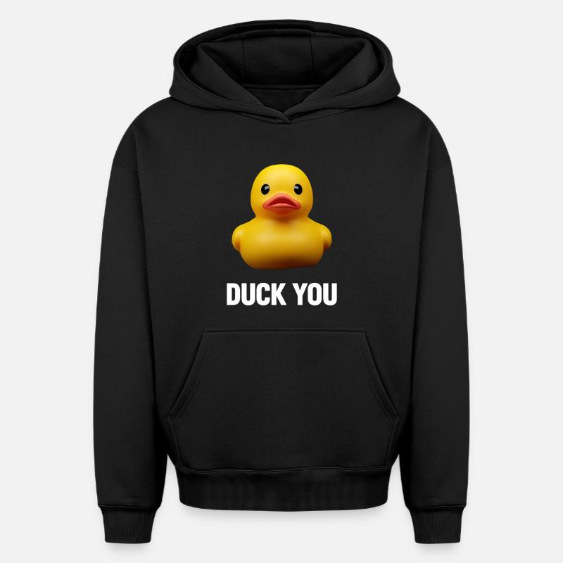 Canard ou - Sweat à capuche unisexe oversize épais SPREAD - noir