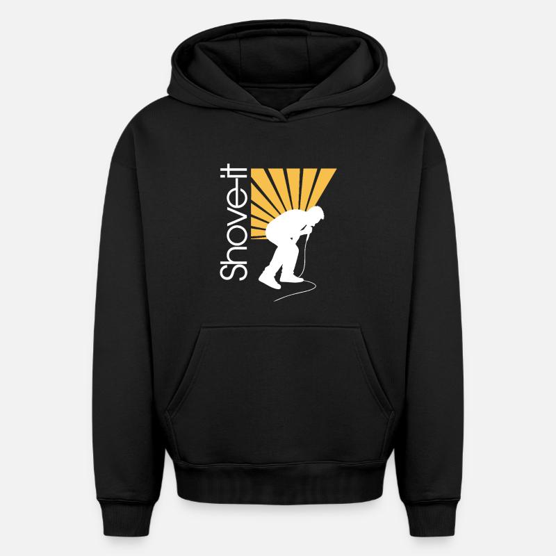 SCHIEB ES, SCHIEB ES!! -AFFE - Oversized Heavyweight Unisex Hoodie - Schwarz