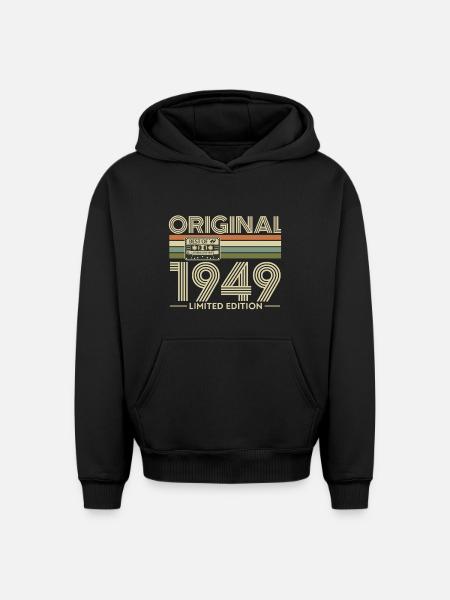 Original 1949 Limited Edition Retro - Oversized Heavyweight Unisex Hoodie - black