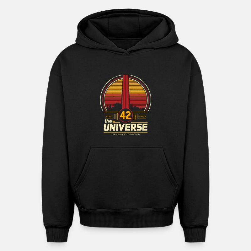 42 - Sweat à capuche unisexe oversize épais SPREAD - noir