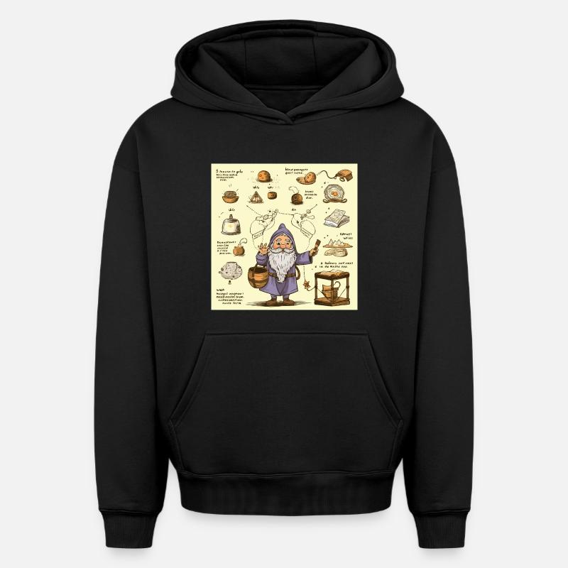 Alchemy Kitchen Wizard - Oversized Heavyweight Unisex Hoodie - black