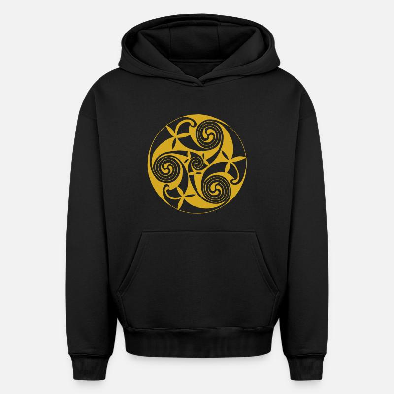 Symbole de la nature - Sweat à capuche unisexe oversize épais SPREAD - noir