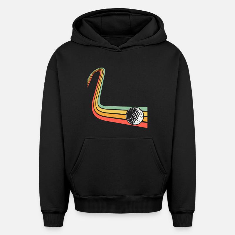 Golf - Sweat à capuche unisexe oversize épais SPREAD - noir