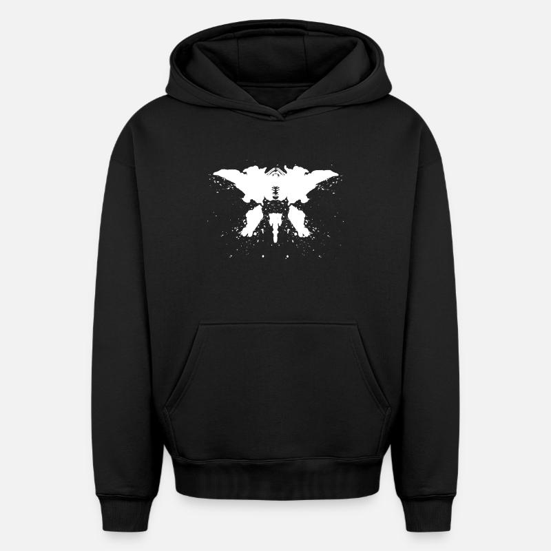 Rorschach - Sweat à capuche unisexe oversize épais SPREAD - noir
