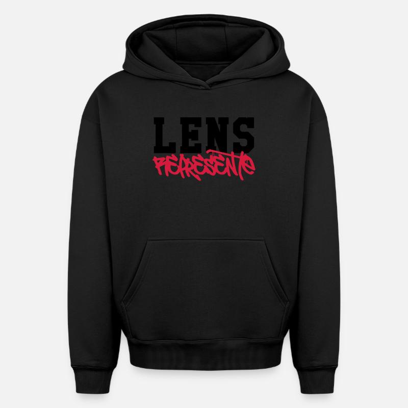 Lens Représente ! - Sweat à capuche unisexe oversize épais SPREAD - noir