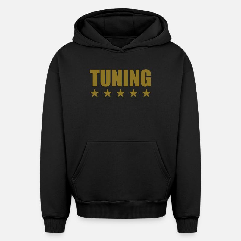 Tuning - Sweat à capuche unisexe oversize épais SPREAD - noir