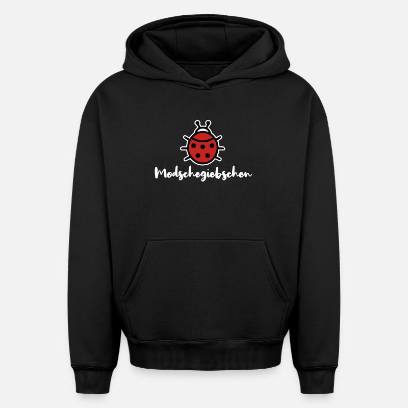Modschegiebchen Marienkäfer Sächsisch Dialekt - Oversized Heavyweight Unisex Hoodie - Schwarz
