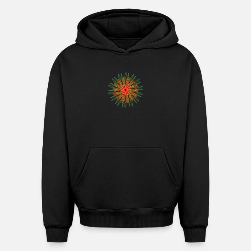 Conception - Sweat à capuche unisexe oversize épais SPREAD - noir