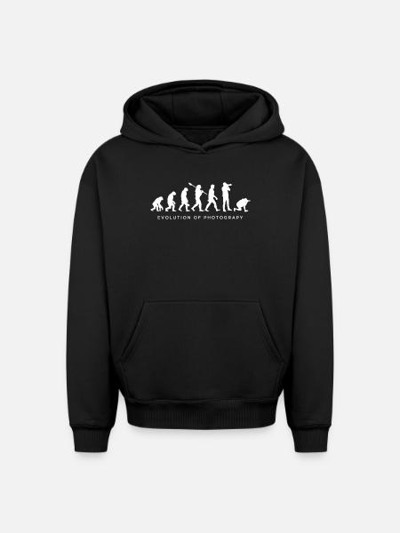 Evolution of photography 3 - Oversized Heavyweight Unisex Hoodie - black