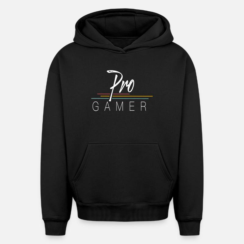 Pro Gamer - Sweat à capuche unisexe oversize épais SPREAD - noir