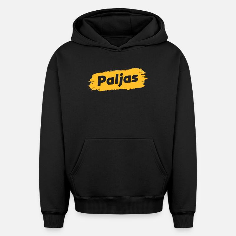 Paljas - Dialecte anversois - Sweat à capuche unisexe oversize épais SPREAD - noir