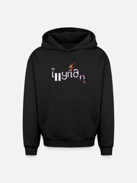 Illyrien - Sweat à capuche unisexe oversize épais SPREAD - noir