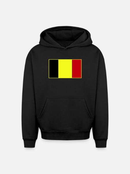Anpassbare dreifarbige Flagge - Oversized Heavyweight Unisex Hoodie - Schwarz